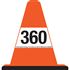 360 Walk Around Safety Cone - White Decal